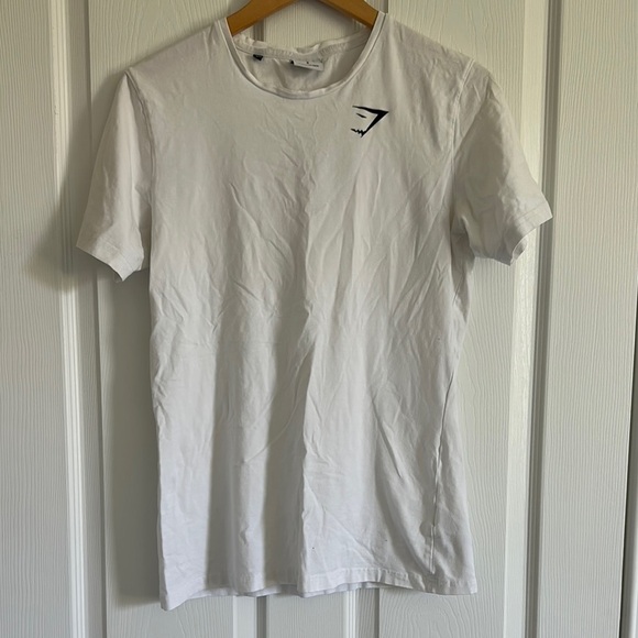 White GymShark T-Shirt - Picture 1 of 8